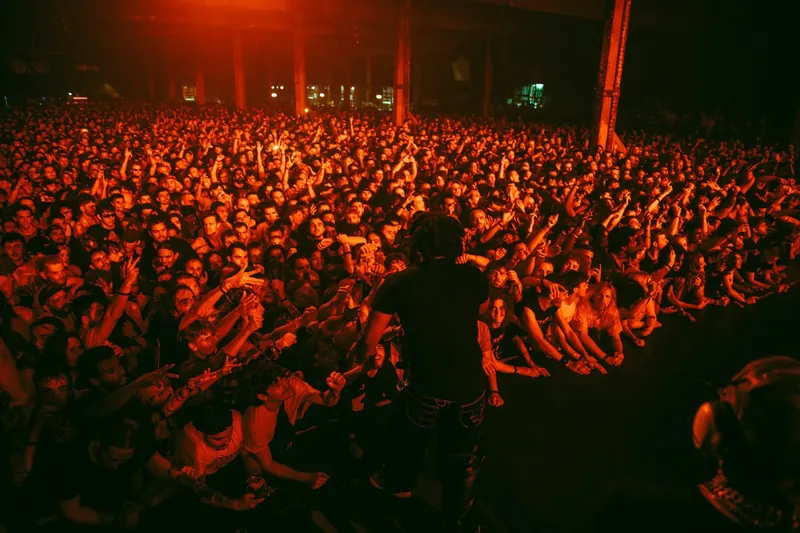 Outbreak Festival: A festival crowd in front of the stage